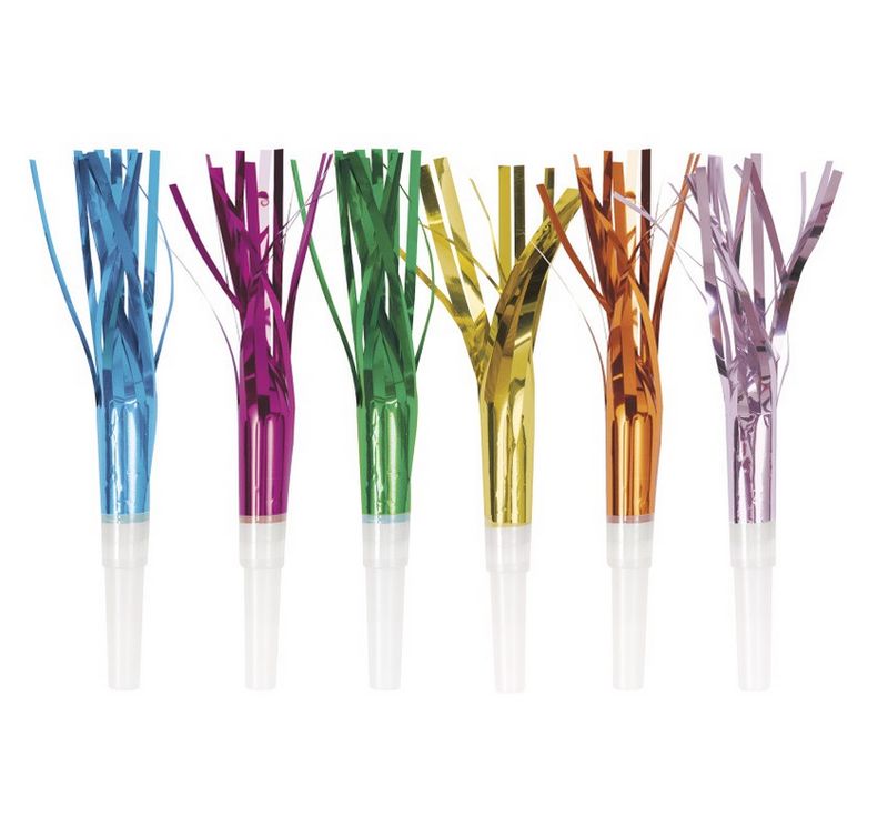 Assorted Color Foil Squawkers 6ct