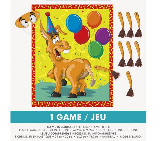 Festive Pin the Tail on the Donkey Game