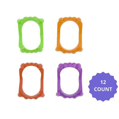 Plastic Neon Vampire Teeth Favors 12ct