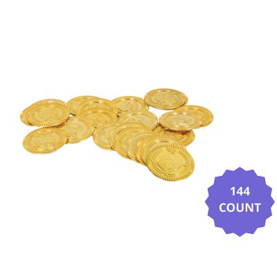 Treasure Plastic Coins - 144ct