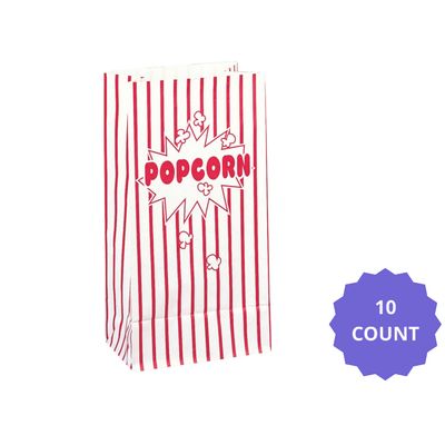 Popcorn Paper Party Bags 10ct