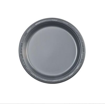7Inch Plastic Plates 50ct - Silver