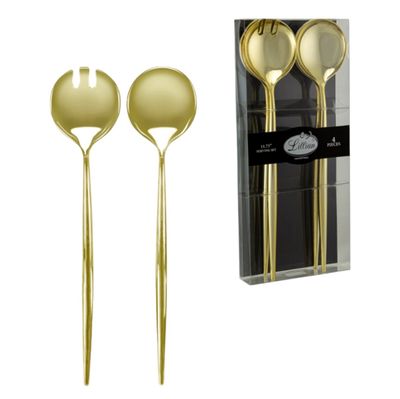 Metallic Polished Serving Set 11.75&quot; 4ct
