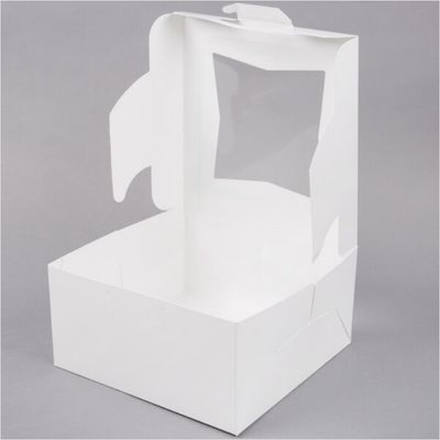 10&quot; x 10&quot; x 5&quot; White Window Cake / Bakery Box