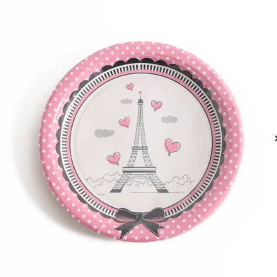 Paris 7&quot; Dessert Paper Plates – 10 Count