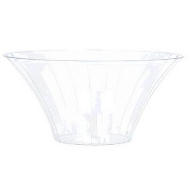 Clear plastic flared bowl 7in