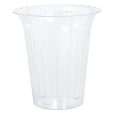 Clear plastic flared cylinder 6in