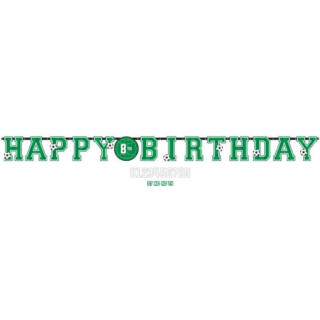 Jumbo Reusable Soccer Paper Letter Banner with Numbers