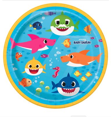 Baby Shark Dessert Plates 8ct