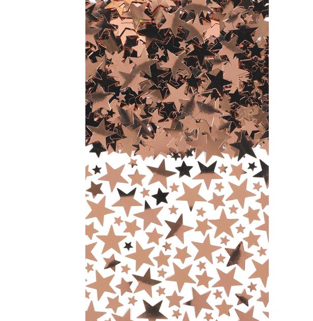 Star Metallic Confetti Table Scatter Decoration, rose gold, 2.5-oz,