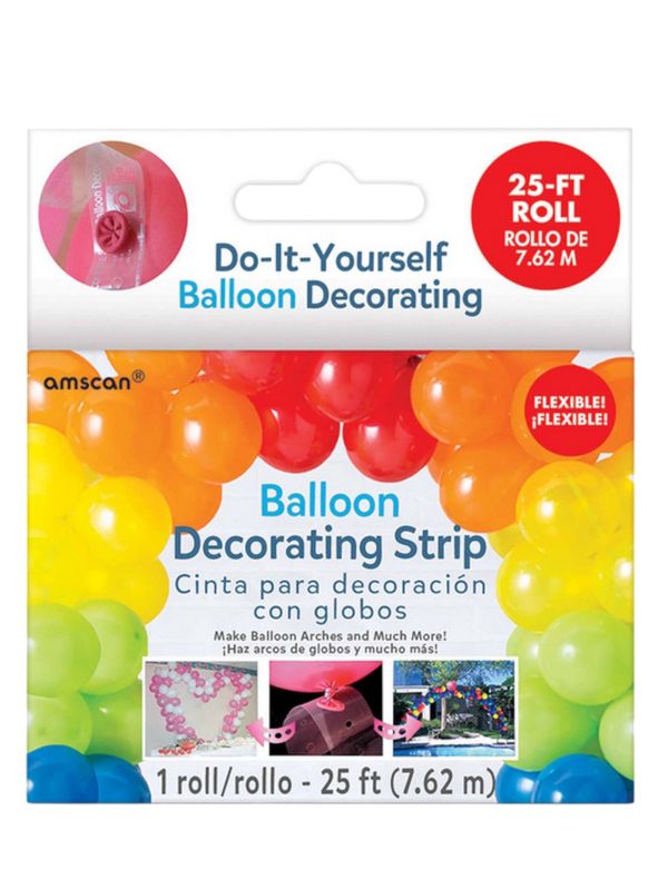 DIY Customizable Balloon Decorating Strip Roll, Clear, 25-ft,