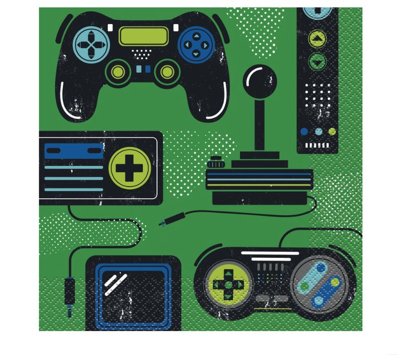 Gamer Birthday Luncheon Napkins  16ct