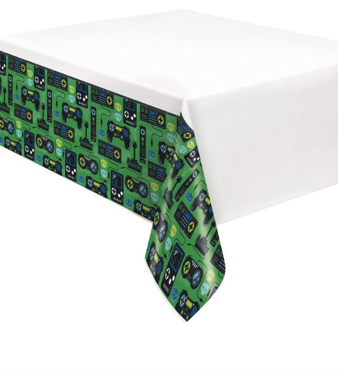 Gamer Birthday Rectangular Plastic Table Cover  54&quot; x 84&quot;