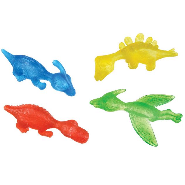 Dinosaur Flinger Toy Favours, Multi-Coloured, 8-pk