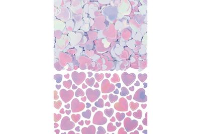 Heart Metallic Confetti Table Scatter Decoration, Iredescent , 2.5-oz,