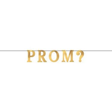 Metallic Gold "PROM?" Word Cutout – 14.4 Inches
