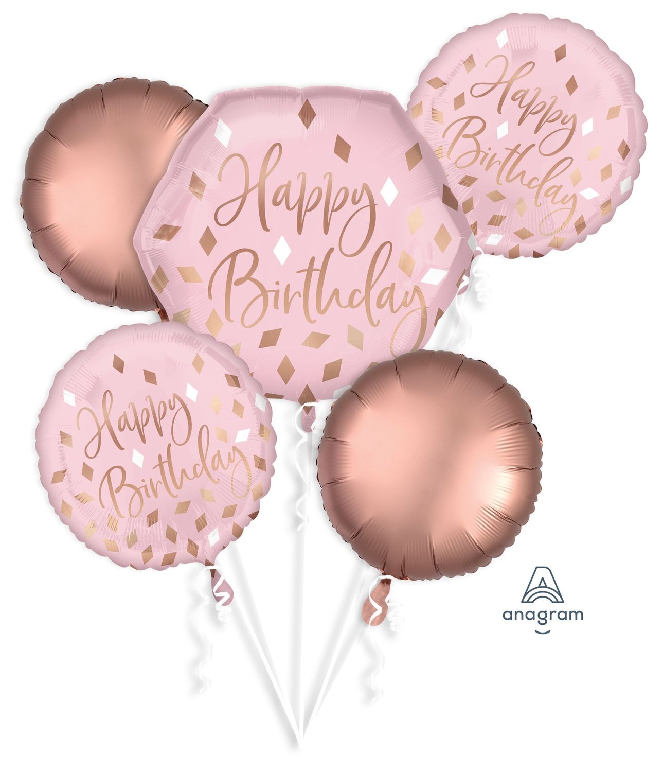 Balloon Bouquet – Blush Birthday | 5-Piece Set