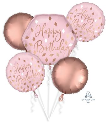 Balloon Bouquet – Blush Birthday | 5-Piece Set