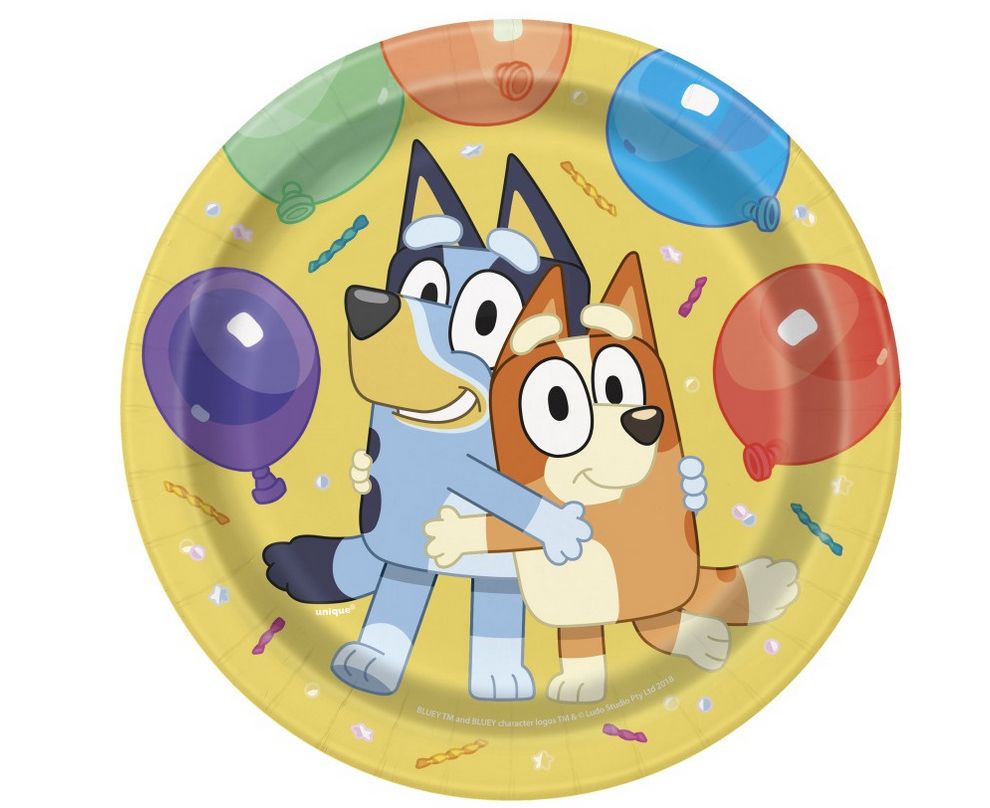 Bluey Round 7&quot; Dessert Paper Plates | 8-Count