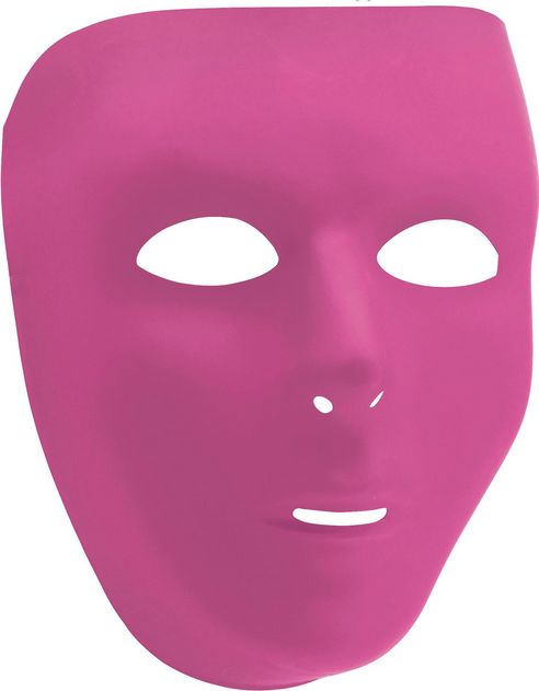 Basic Full Face Mask, Assorted Colours, One Size, Bright pink