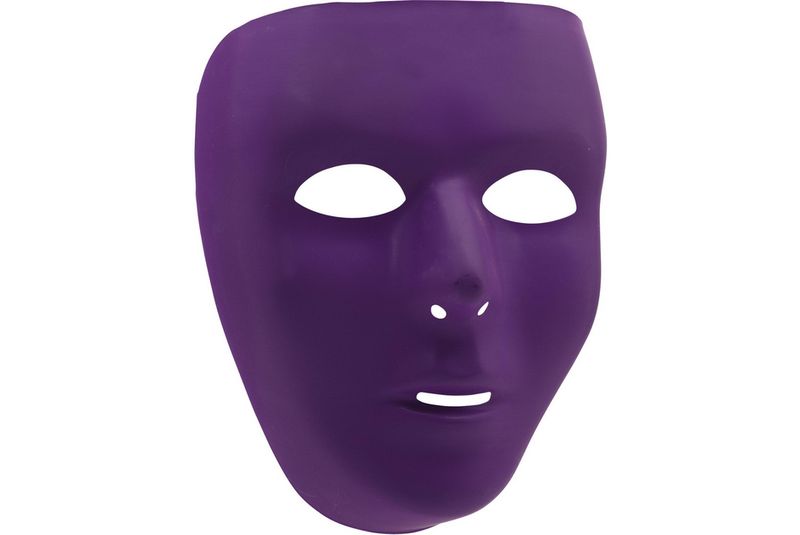 Basic Full Face Mask, Assorted Colours, One Size, Wearable Costume Accessory for Halloween