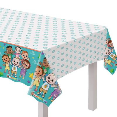 Cocomelon plastic table cover 54” x 96”