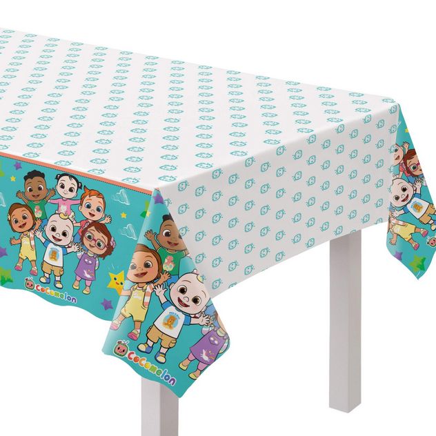 Cocomelon plastic table cover 54” x 96”