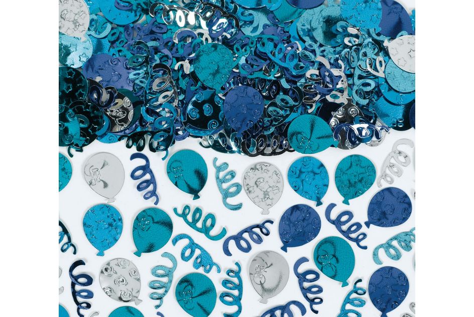Balloons &amp; Streamers Metallic Confetti Table Scatter Decoration, Blue/Silver, 2.5-oz,