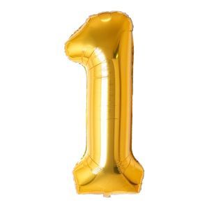 Gold Foil Number Balloons 34 inch-1