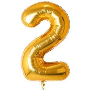 Gold Foil Number Balloons 34 inch-2
