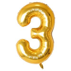 Gold Foil Number Balloons 34 inch-3