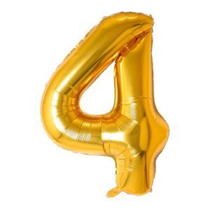 Gold Foil Number Balloons 34 inch-4