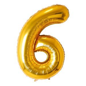 Gold Foil Number Balloons 34 inch-6