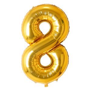Gold Foil Number Balloons 34 inch-8