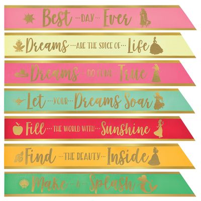 Disney Princess Toddler Sash Set – 30 Inch (8 Count)