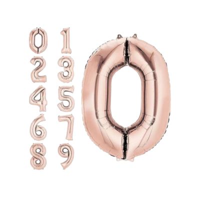 Rose Gold Foil Number Balloon 34 inch