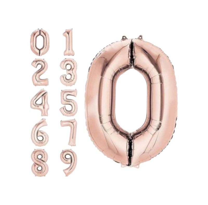 Rose Gold Foil Number Balloon 34 inch