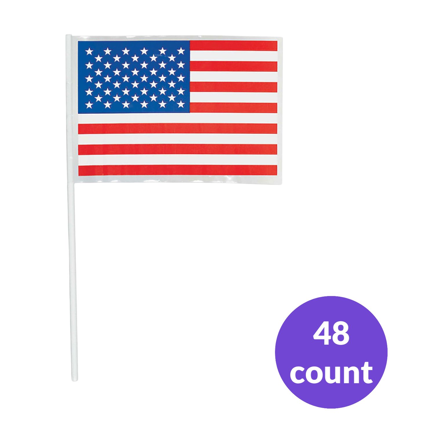 American Flag - Plastic 48ct