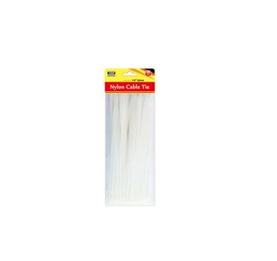 8&quot; Clear Nylon Cable Ties – 75 Count