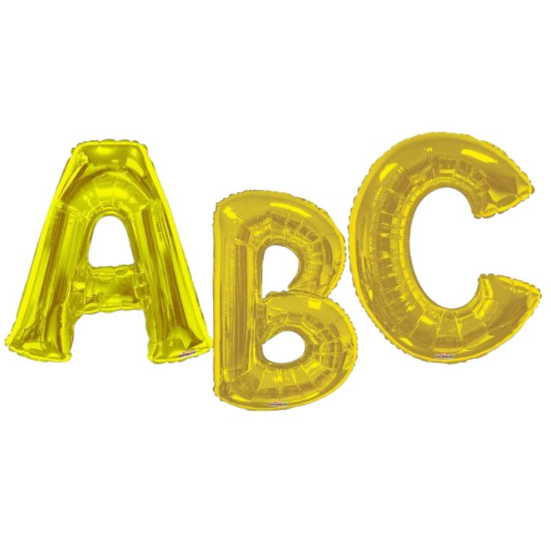 Gold Foil Letter Balloons – 34 Inch