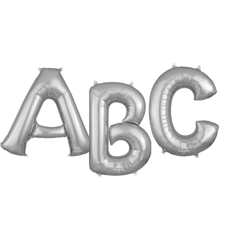 Silver Foil Letter Balloons – 34 Inch