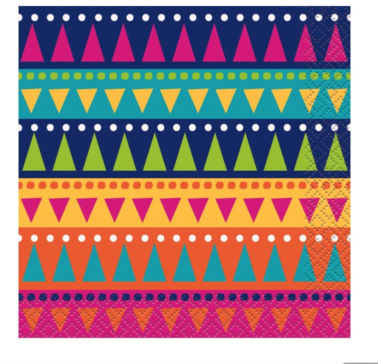 Boho Fiesta Beverage Napkins  24ct