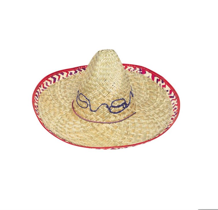 Adult Sombrero with Check Trim
