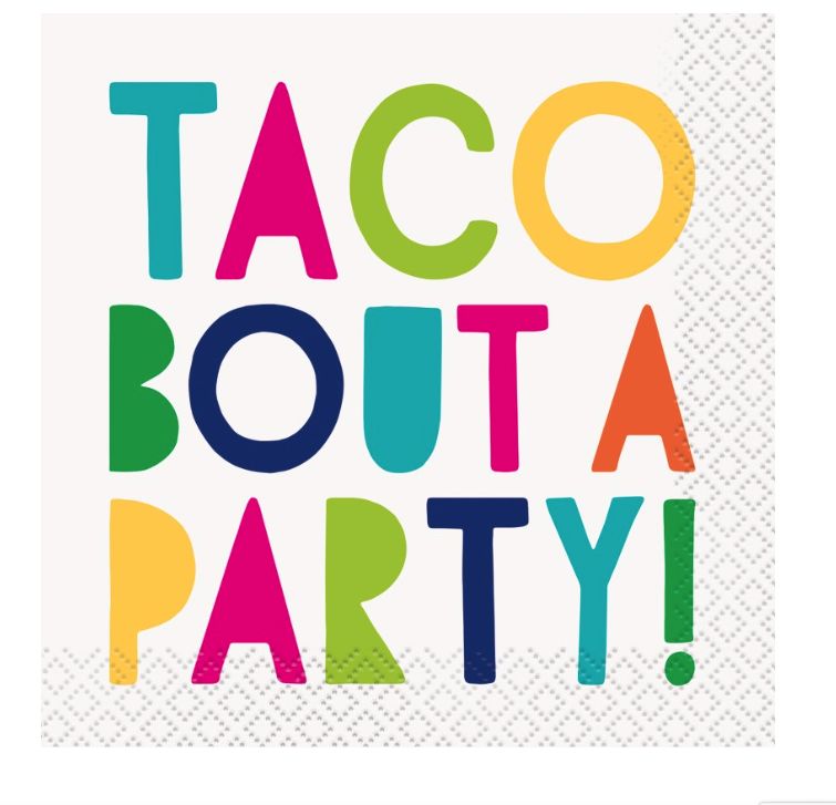 Taco Bout a Party Beverage Napkins  16ct