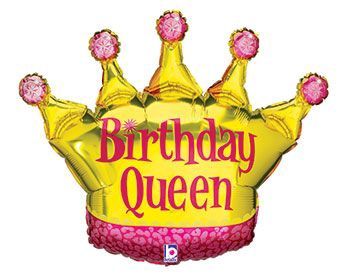 Crown Birthday Queen 36&quot; - Celebrate in Royal Style!