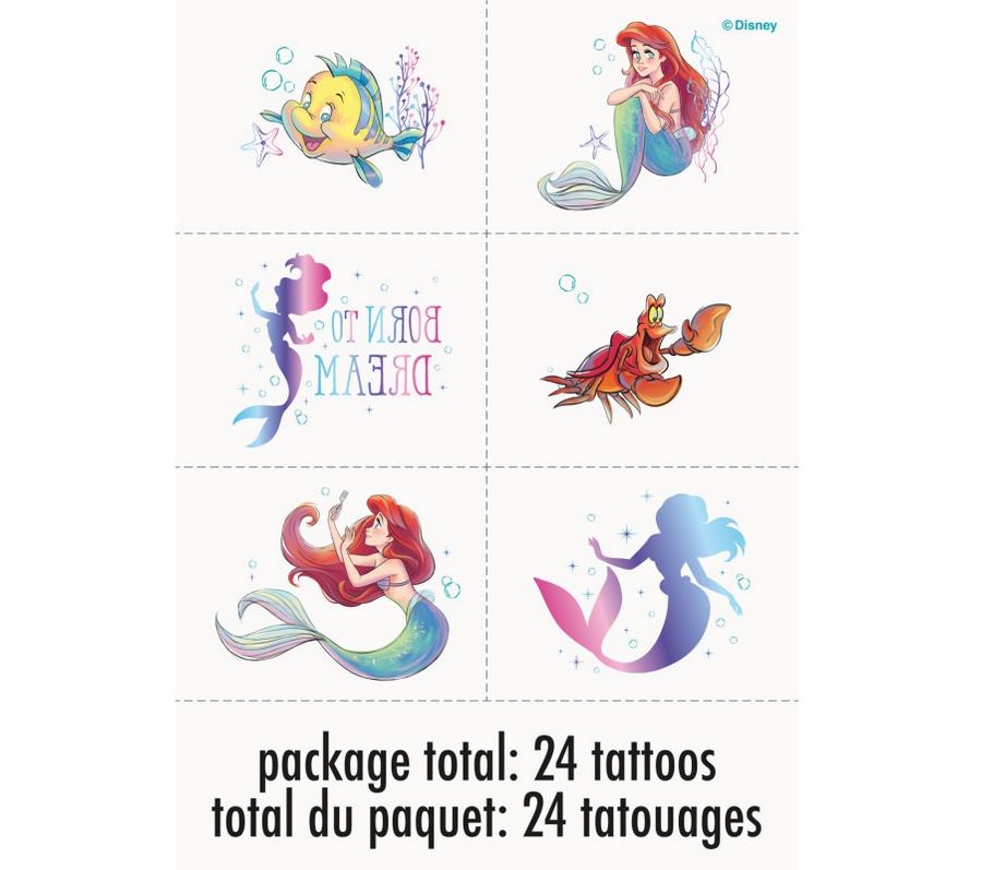 Disney The Little Mermaid Tattoos  24ct