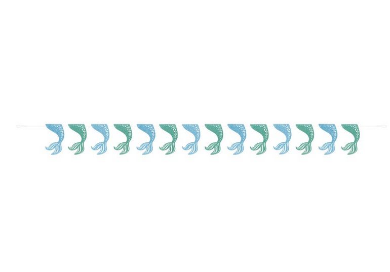 Mermaid Glitter Garland – 9 ft