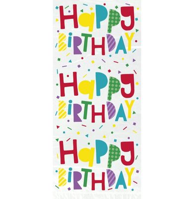 Colorful Happy Birthday Cellophane Bags – 20ct