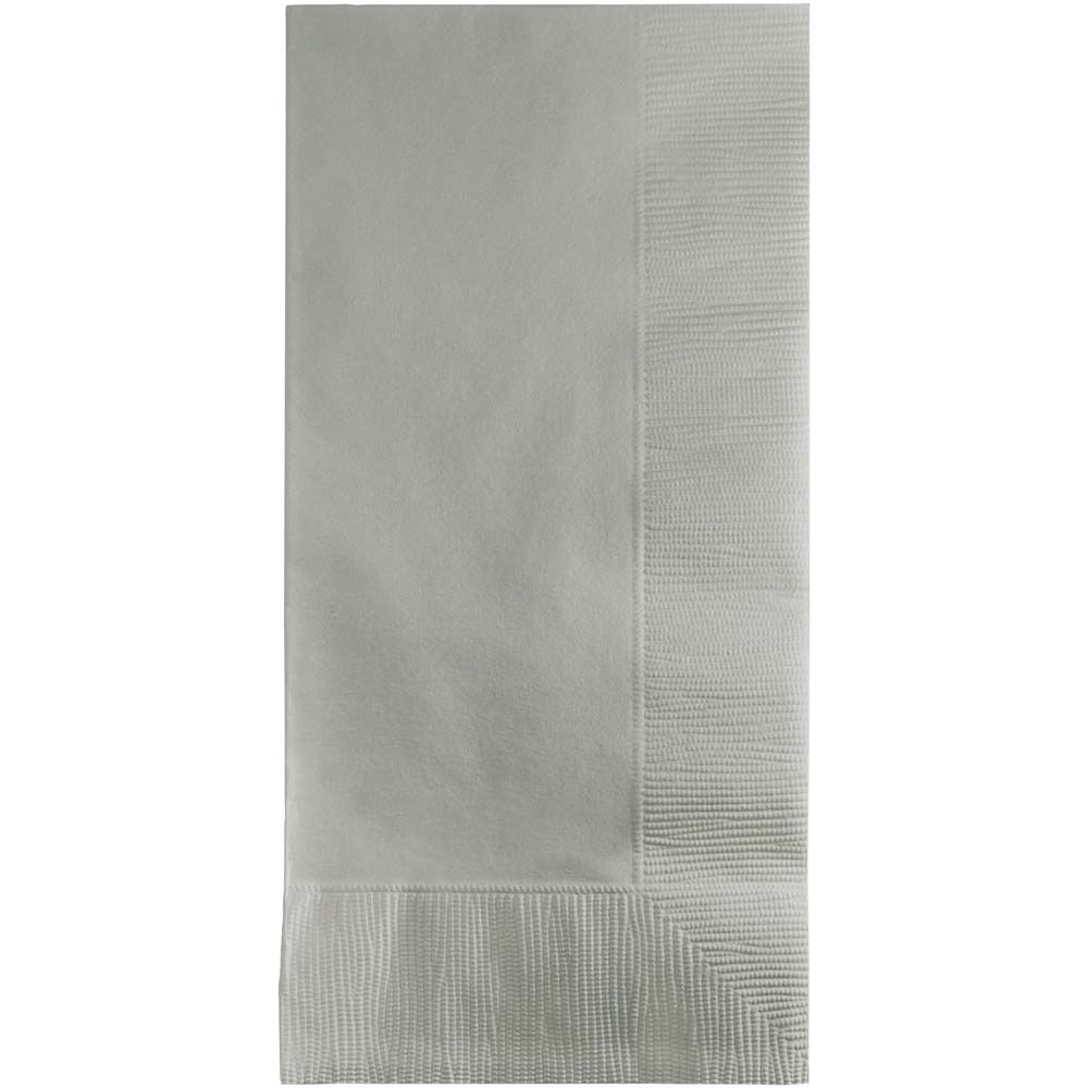 Silver Guest Towels – 2-Ply, 16&quot; x 16&quot;, 50 Count per Package