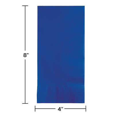 Royal Blue Guest Towels – 2-Ply, 16" x 16", 50 Count per Package
